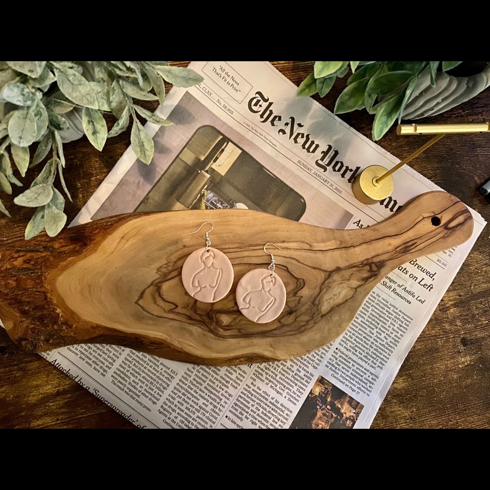 Handmade Clay Earrings | God is a Woman | Venus - Picture 1 of 8